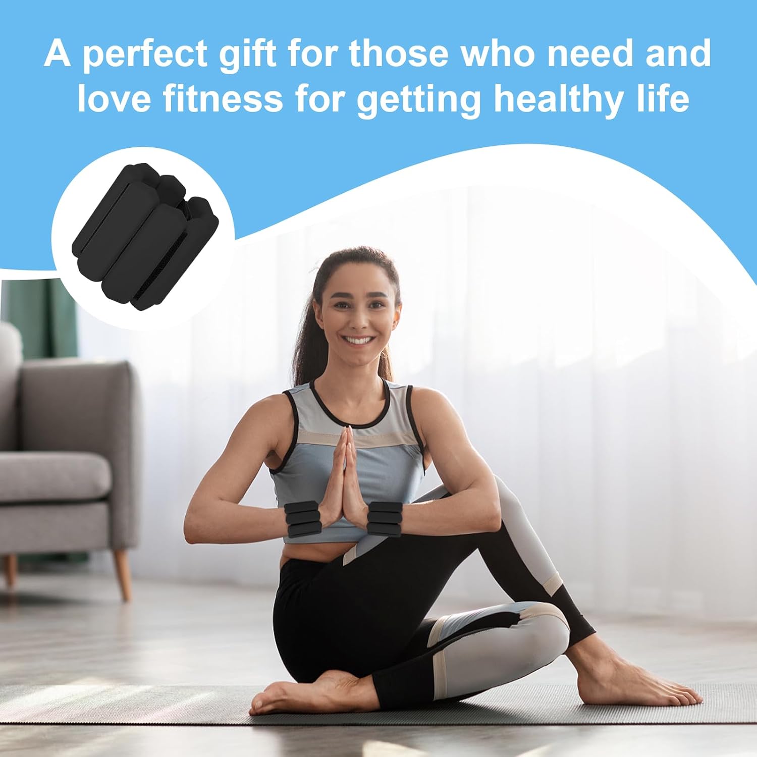 Skiennix Wrist Weights Set - Adjustable 2lb Arm & Leg Weights for Walking, Yoga, Gym | Unisex