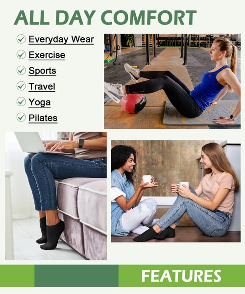 FuelMeFoot 7 Pairs Ankle Socks for Women Viscose Bamboo No Show Socks Classic Low Cut Casual Socks for Running, Athletic