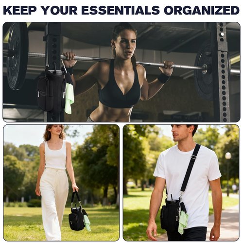 LAITEBEI Magnetic Gym Bag for Men and Women,Strong Magnetic Water Bottle Holder,Waterproof Gym Water Bottle Carrier Bag,Gym Gifts,Gym Accessories for Sports,Travel,Work