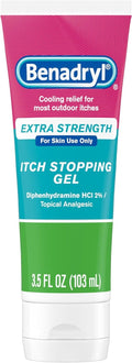 Benadryl Extra Strength Anti-Itch Relief Gel - 2% Diphenhydramine HCl for Insect Bites & Sunburn | 3.5 fl oz