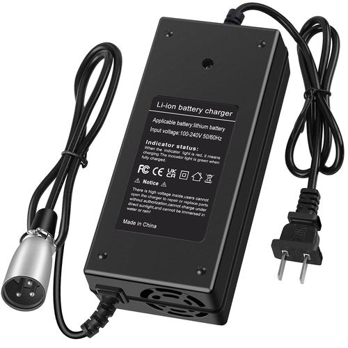 58.8V 3A 3-Pin XLR Charger for Juiced CrossCurrent RipCurrent HyperScorpion 52V Lithium-ion Battery Pack and Other 52V Lithium Battery
