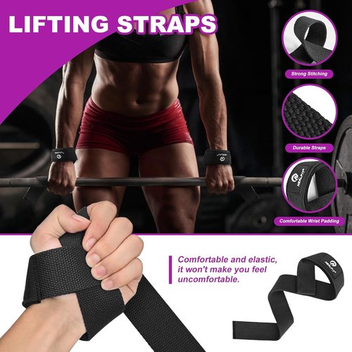 NEALFIT Barbell Pad Set - Heavy Duty Squat Pad with Lifting & Ankle Straps for Weightlifting | Home Gym Essential
