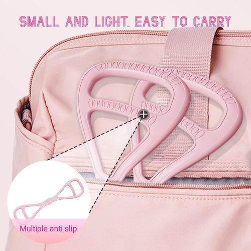 Figure 8 Resistance Band, Upgraded Full Body Training Multi-Function Design, Women's Multi-Function Resistance Band, Anti-Skid handleportable, Ideal for Yoga and Pilates Stretching Exercises-Pink+Blue