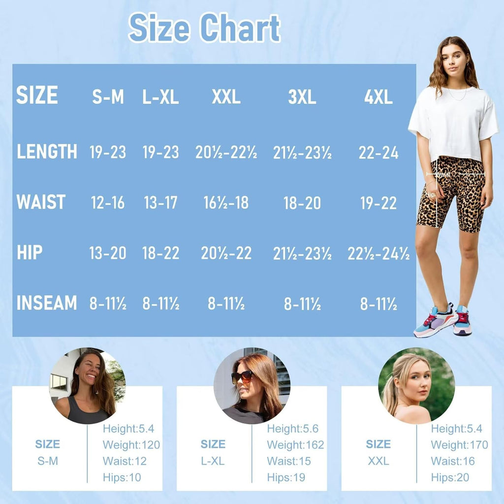 Skiennix Biker Shorts for Women - High Waist Spandex with Pockets | 5-Pack for Yoga & Running