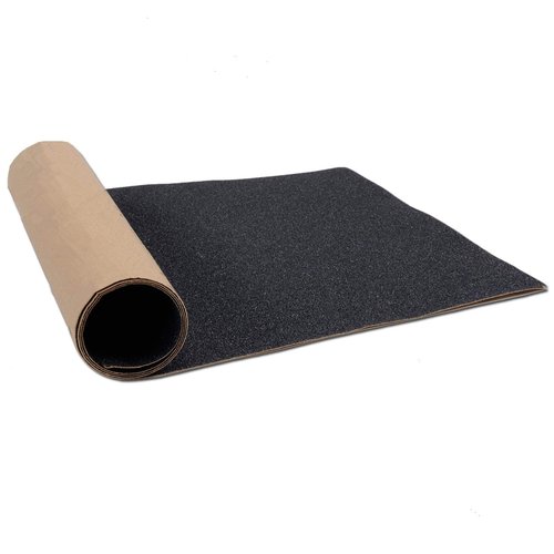 ZUEXT 10.6" x 43.3" Black Skateboard Grip Tape Sheet, Bubble Free Waterproof Black Scooter Grip Tape, Longboard Griptape, Sandpaper for Rollerboard Stairs Pedal Wheelchair Steps (110x27cm)