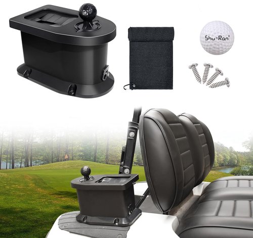 Shu-Ran Golf Cart Ball Washer and Club Cleaner Kit with Golf Towel for EZGO, Club Car, Yamaha, Advanced EV, Star EV, Universal & Detachable