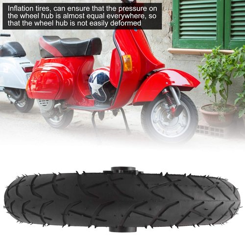 12in Wheel Tire, Scooter Rubber Tire Electric Scooter Tyre Replacement with Wheel Hub 12 1/2X2 1/4 Electric Scooters Equipment Tires Replacement 10Hole 12Mm