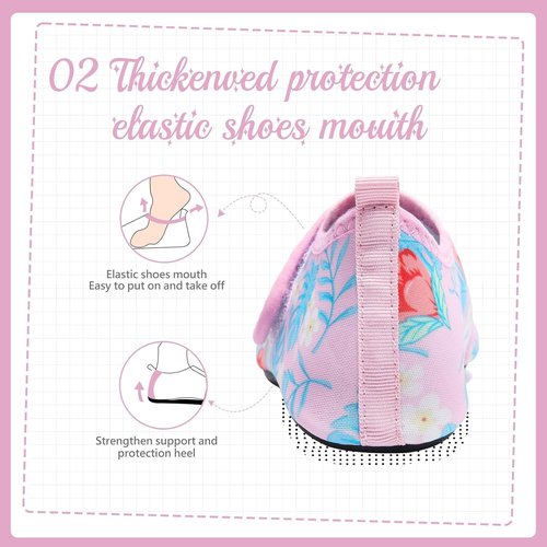 HIITAVE Kids Water Shoes - Non-Slip Aqua Socks for Boys & Girls | Quick Dry & Barefoot Comfort
