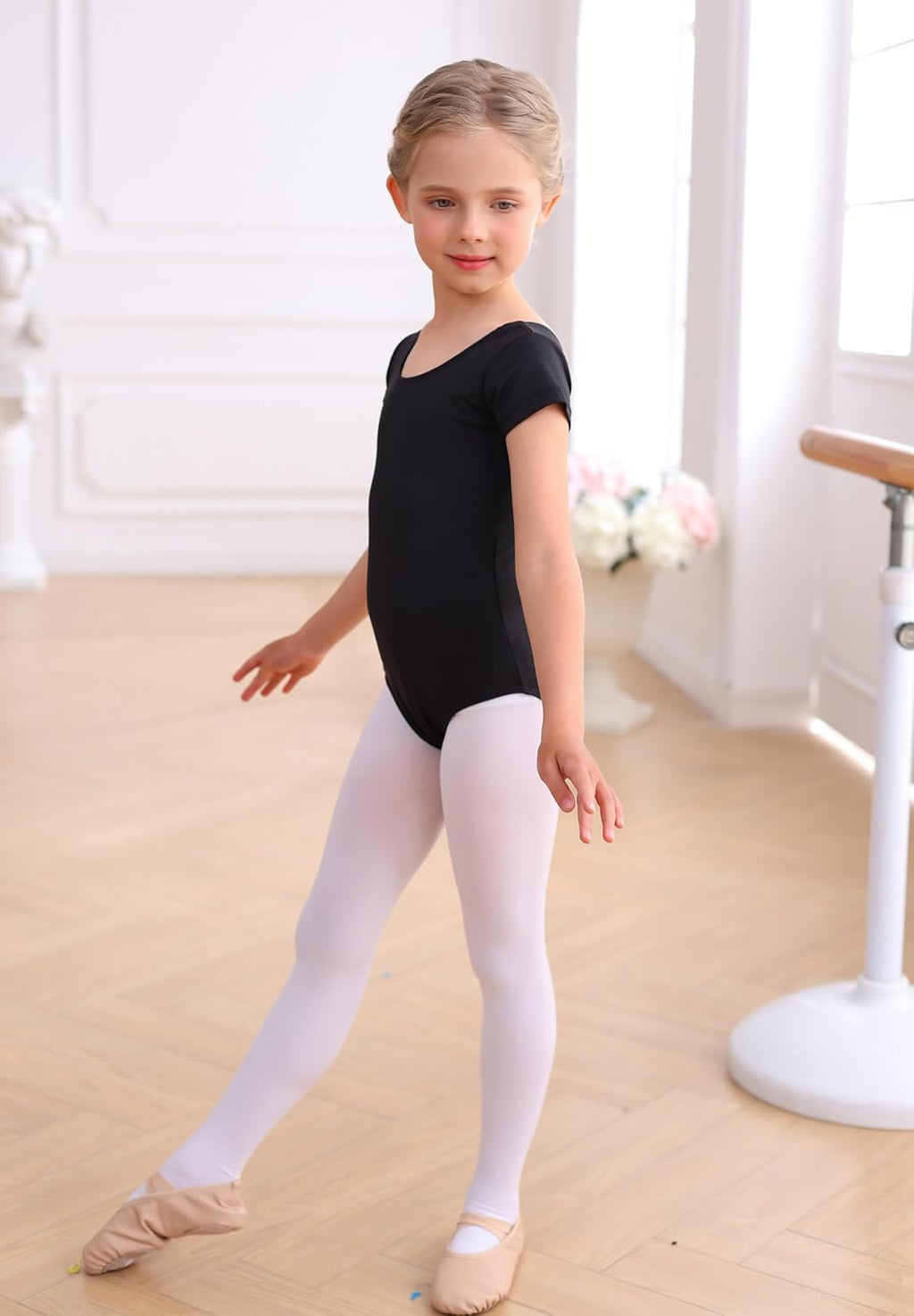 Skiennix Dance Ballet Leotards - Short Sleeve Toddler Gymnastics Bodysuit for Girls