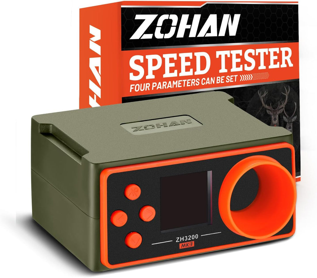 ZOHAN Airsoft Chronograph - Accurate Speed Tester for Airsoft Guns & Paintball | Easy Setup, 4 Adjustable Parameters