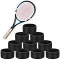 10 Pcs Tennis Racket Silicone Racquet Grip Ring Tennis Grip Band Black Tennises Racket Handle Silicone Absorbent Overgrip in Place Tennises Racquet Grips Wrap for Badminton Squash Baseball Handle