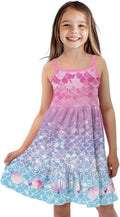 Youngerbaby Spaghetti Strap Midi Dress for Toddler Girls | Back to School Sundress (3-14T)