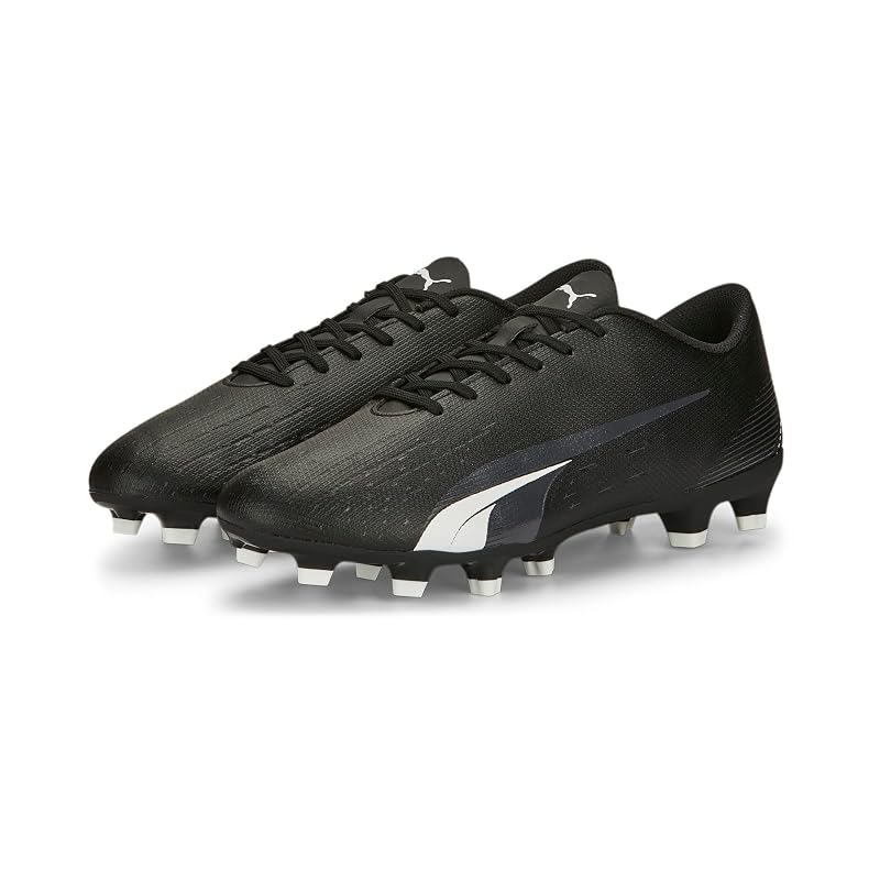 PUMA Ultra Play Firm Ground Soccer Cleats - Black/White, Size 7
