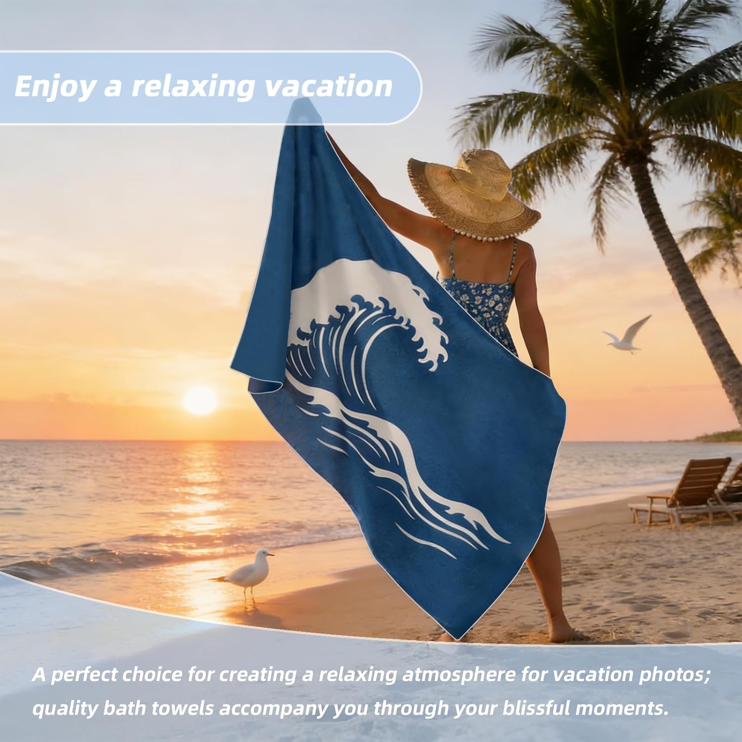 Skiennix Microfiber Beach Towel - Soft, Absorbent & Quick-Dry | Colorful Design for Travel & Pool