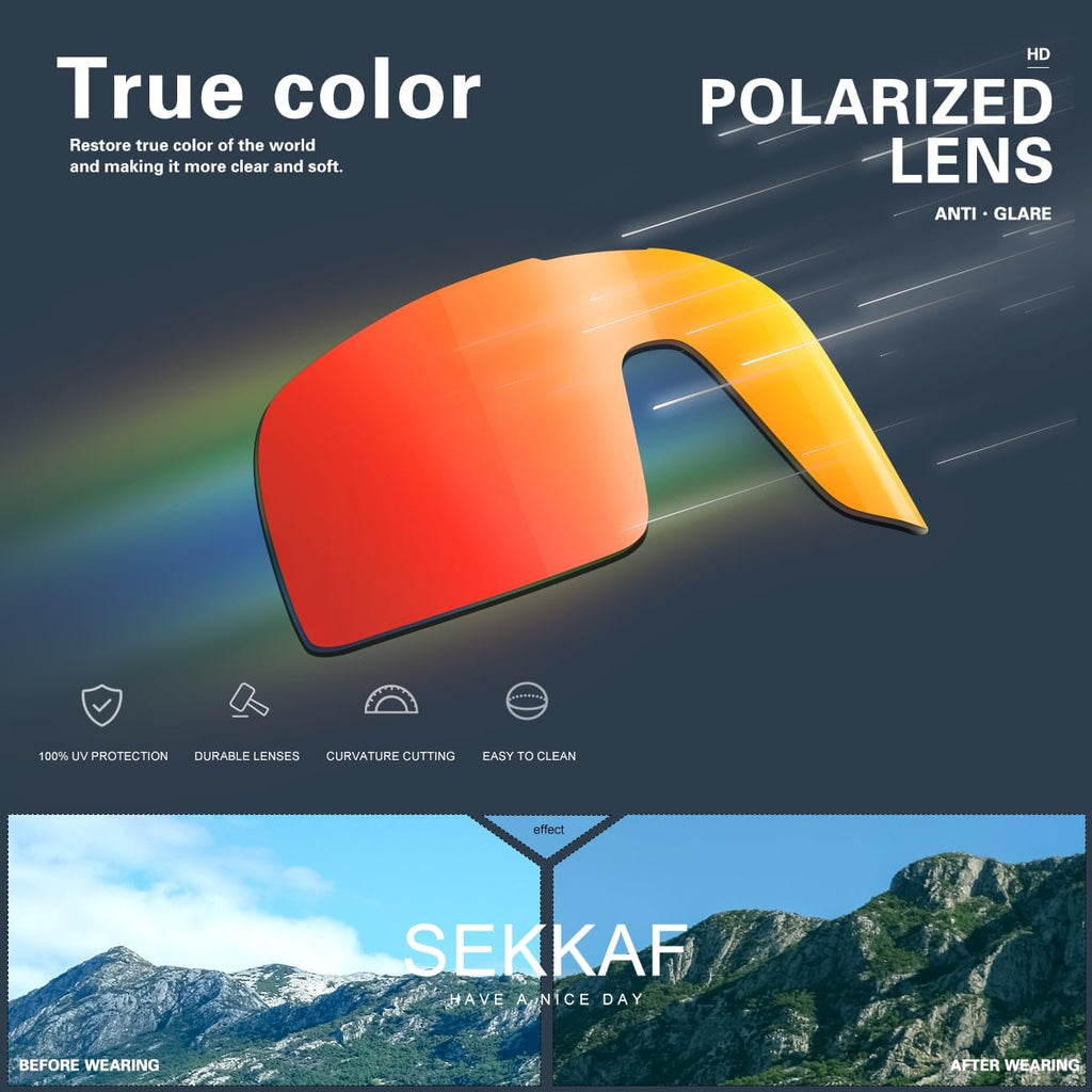 SEKKAF Polarized Sports Sunglasses - UV Protection Cycling Glasses for Men & Women | Ideal for Outdoor Activities