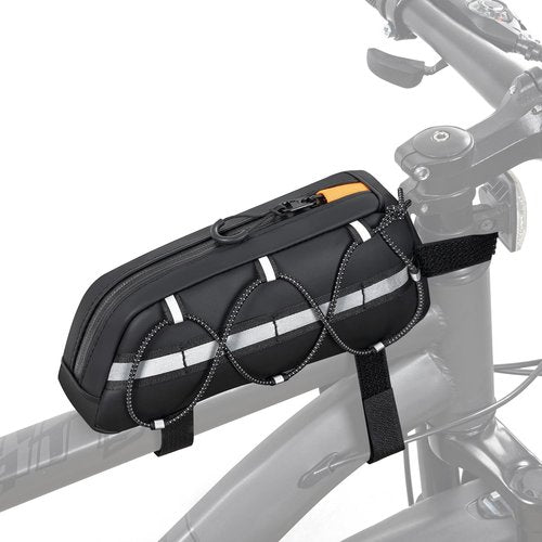 GMAK Top Tube Bike Bag, Bike/Bicycle Phone Front Frame Bags, Cycling Pouch, Bike Accessories Triangle Bag for Men Compatible with Phone Under 6.8'' (iPhone 16/15/14 Pro, Plus, Pro Max)