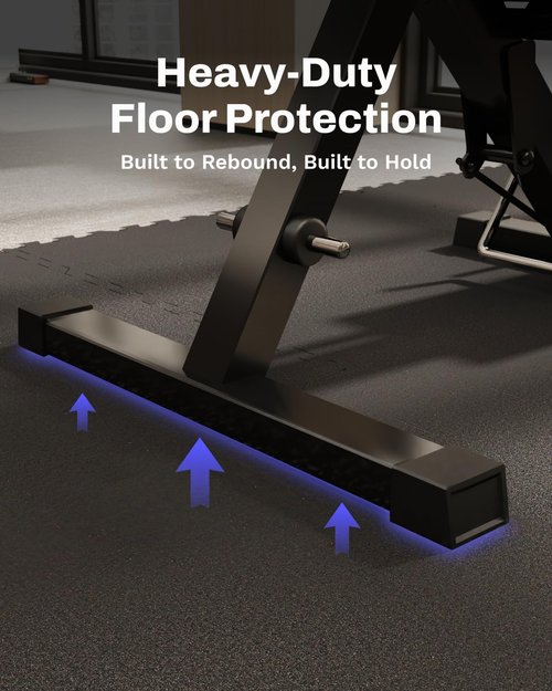 AIRHOP Exercise Equipment Mats - 0.56in Thick Interlocking Tiles | 96 Sq Ft Heavy-Duty Rubber & EVA Foam, Black