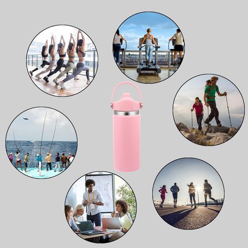 Hydro Flask Straw Lid - Replacement Cap with Flex Handle for 12-40 oz Wide Mouth Bottles