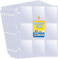 Fabmaker 648 Pockets Trading Card Sleeves - Durable Double-Sided Binder Sheets for MTG & Baseball