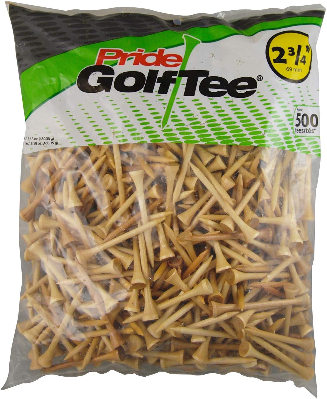 Pride Golf Tee - Deluxe 2-3/4 Inch Tees | 500 Count for Enhanced Performance
