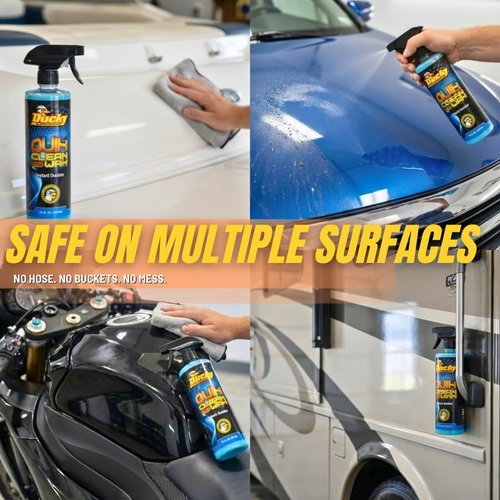 Ducky Products Quik Clean & Wax - 16 oz Spray Cleaner for Car, Boat, Motorcycle & RV Detailing
