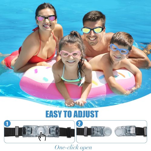 Konohan Swim Goggles - 10 Pack Anti-Fog, No Leak Silicone for Kids & Adults | Includes Ear Plugs & Nose Clips