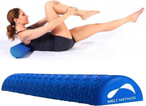 MELT Method Half Foam Roller - 36 Inch Soft Foam for Back Pain Relief & Muscle Recovery | Ideal for Pilates