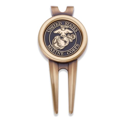 USMC Golf Divot Tool Plus Ball Markers - US Marine Corps Military Golf Ball Marker & Tool - Designed by Marines for Marines - Officially Licensed