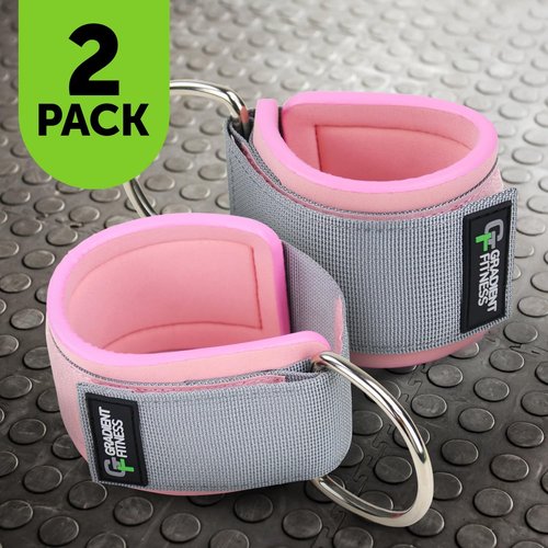 Gradient Fitness Ankle Straps - 2 Pack | Durable Ankle Straps for Cable Machines & Workouts