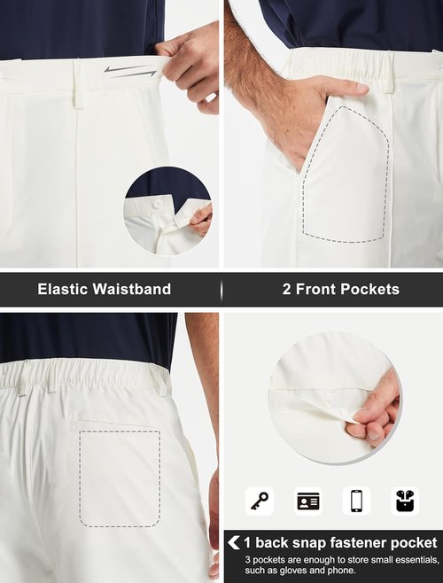 Libin Men's Golf Shorts - Classic Fit, Quick-Dry, Lightweight Casual Wear for Summer | 9" Length