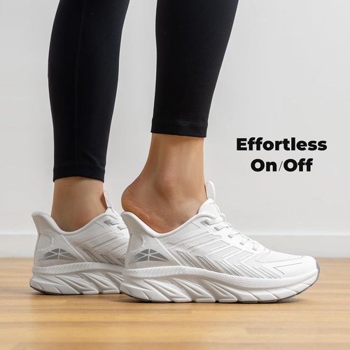 ALLSWIFIT Women's Slip-On Walking Shoes - Comfortable, Breathable Athletic Sneakers for Gym & Running