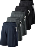 TVKSOM Men's Athletic Shorts - Quick Dry Basketball Shorts with Pockets | 7-Pack, Comfortable Fit