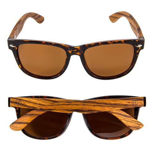 FEISEDY Polarized Wood Sunglasses Women Men HD UV400 Driving Fishing Golf Sunglasses B2448