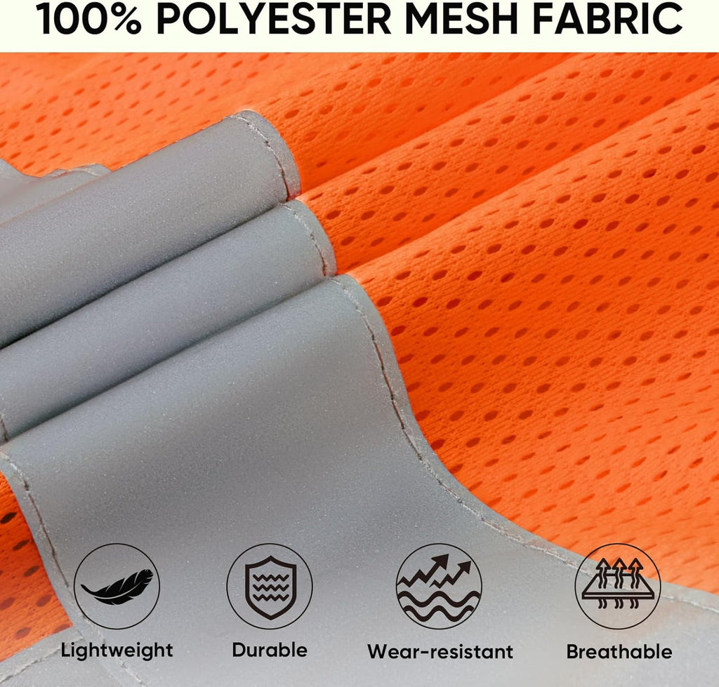 TICONN High Visibility Reflective Safety Vest - ANSI II Compliant | 2-Pack or 4-Pack Options