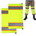 High Visibility Reflective Unisex-adult Work Leg Gaiter,Hi Vis Reflective Classic Two-tone Mesh Leg Gaiters (Yellow)