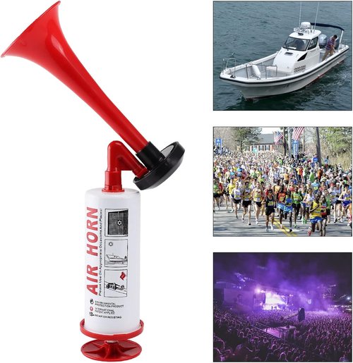 FARBIN Portable Air Horn - Loud Handheld Signal Horn for Safety | Reusable Aluminum & ABS Design