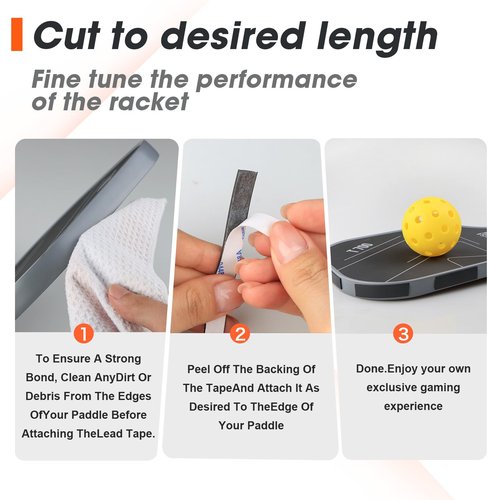 1 Gram/Inch Pickleball Weighted Tungsten Tape | 0.5 "X 30" | -Used To Enhance Pickleball Paddles Performance, Customizable Non-Toxic Tungsten Strap, Suitable For A Many Kinds Of Racquets