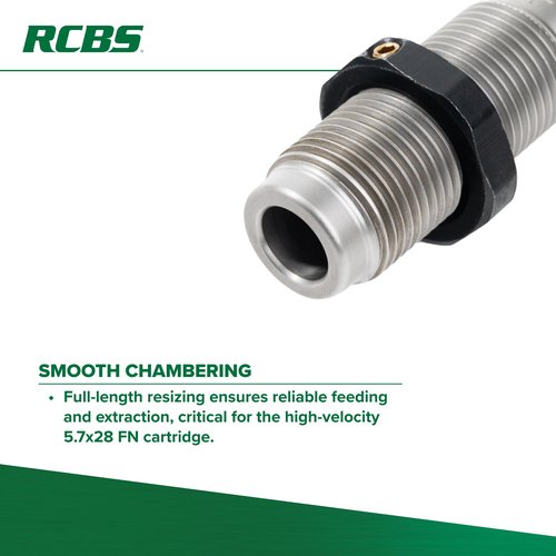 RCBS Full-Length Die Set 5.7x28 FN, Reloading Die Set for High Velocity 5.7x28mm FN Cartridges
