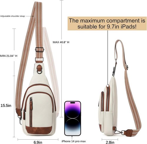 CLUCI Leather Crossbody Bag - Stylish Sling Backpack for Women & Men | Perfect Gift for Birthdays