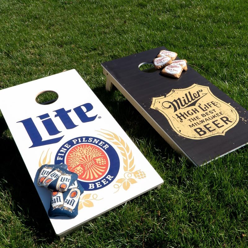 Slick Woody's Beer Cornhole Bags - American Flag Design | Resin-Filled for Tournament Play - Set of 8