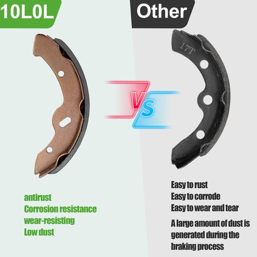 Golf Cart Brake Shoes Pads & Brake Spring Kit Assembly for EZGO TXT Medalist 1997-UP, Workhorse 1996-UP and Yamaha G9-G22, OEM 27943G01, 27944G01, 70795G01, JN6-F5331-01-00
