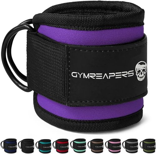 Gymreapers Ankle Straps for Cable Machine | Adjustable Neoprene Leg Straps for Glute Workouts