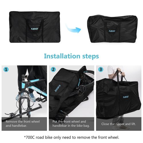 ltorrew 26 Inch Folding Bike Bag Waterproof Bike Travel Bag Durable Bicycle Carrier Bag Thick Bike Travel Case Outdoors Bicycle bag, for Air Travel, Car, Bus, Train