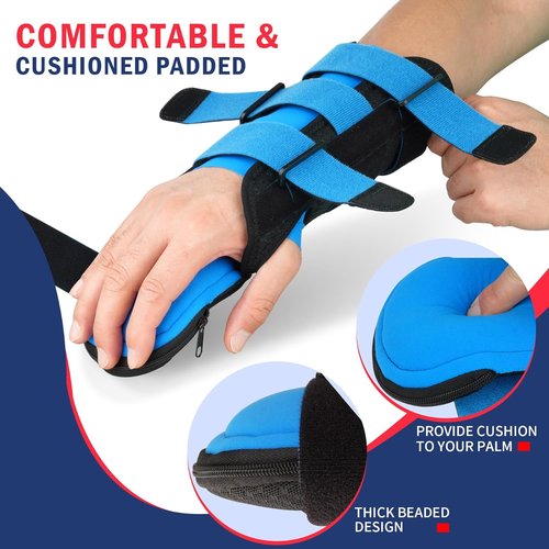 FEATOL Resting Hand Splint - Night Immobilizer for Pain Relief & Support | Left Small for Carpal Tunnel & Arthritis