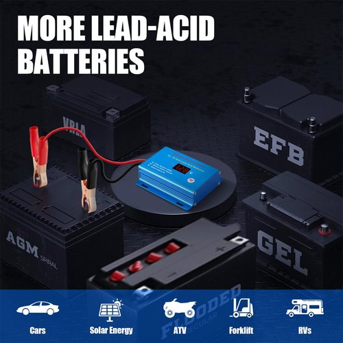 Battery Desulfator Reconditioner for 12V–72V Lead-Acid Batteries, Pulse Repair to Restore & Extend Battery Life – Works with AGM, Gel, VRLA, SLA, Flooded – for Car, RV, Solar, Marine, Golf Cart