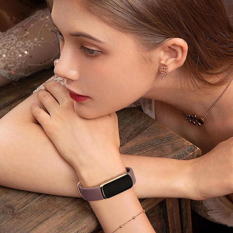 8 Pack Fitbit Luxe Replacement Bands - Soft Silicone Wristbands, Small & Large Sizes (Variation of THIS listing: 8 Pack A+Small)
