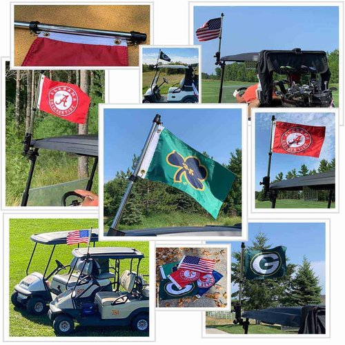 WinCraft San Francisco 49ers Golf Cart Flag Pole and Holder Mounting Bracket