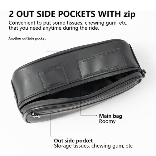 OFFBONDAGE Bike Frame Triangle Bag, 1.2L Water-Resistant Top Tube Bag with Dual Side Pockets, Reflective Cycling Storage Pouch, Multi-Angle Mount for Road, MTB, and Ebike Accessories