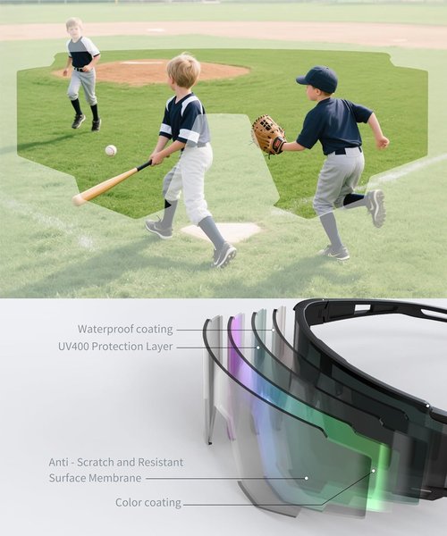 KALIYADI Polarized Kids Sunglasses - UV400 Protection for Boys & Girls | Ideal for Ages 6-14