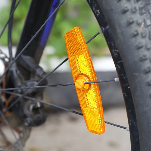 4 PCS Bicycle Wheel Spoke Reflectors Accessories, Bike Front and Rear Reflectors Mountain Bike Safety Warning Reflectors for Night Cycling, Handlebar, Seatpost Bike Front and Rear Reflectors
